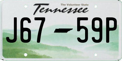TN license plate J6759P