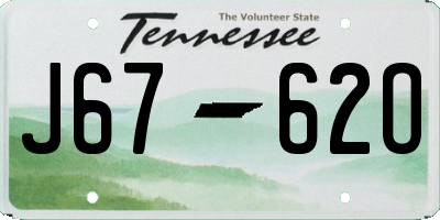 TN license plate J6762O
