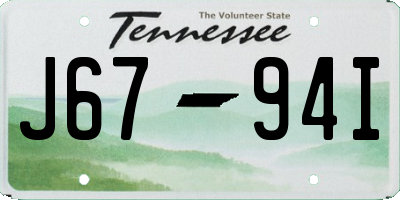 TN license plate J6794I