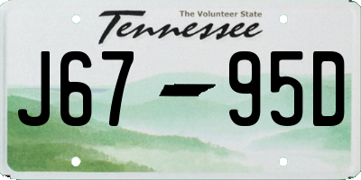 TN license plate J6795D