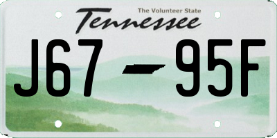 TN license plate J6795F