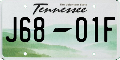 TN license plate J6801F