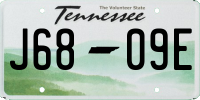 TN license plate J6809E