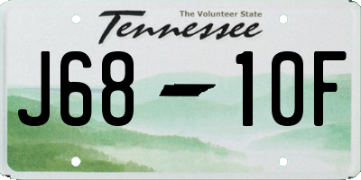TN license plate J6810F