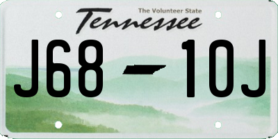 TN license plate J6810J