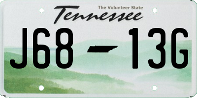 TN license plate J6813G