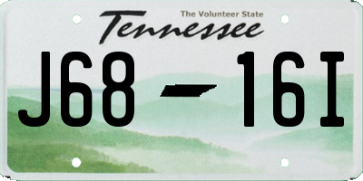 TN license plate J6816I