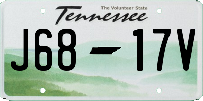 TN license plate J6817V