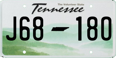 TN license plate J6818O