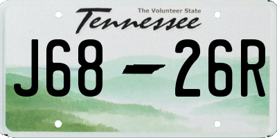 TN license plate J6826R