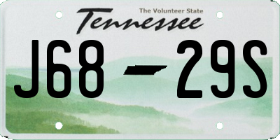 TN license plate J6829S