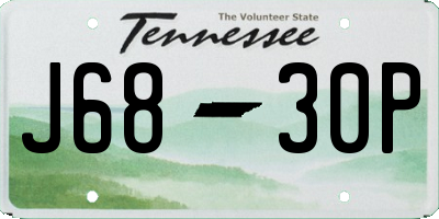 TN license plate J6830P