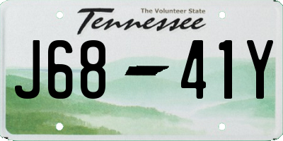 TN license plate J6841Y