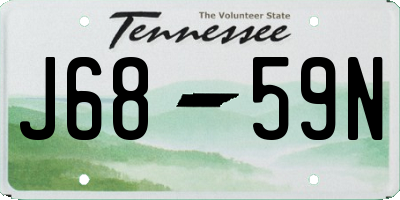 TN license plate J6859N