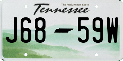 TN license plate J6859W