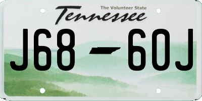 TN license plate J6860J
