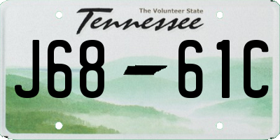 TN license plate J6861C