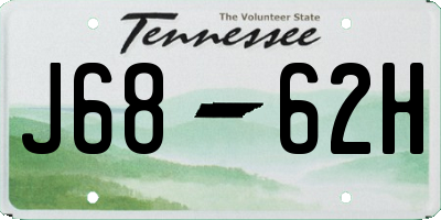 TN license plate J6862H