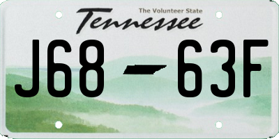 TN license plate J6863F