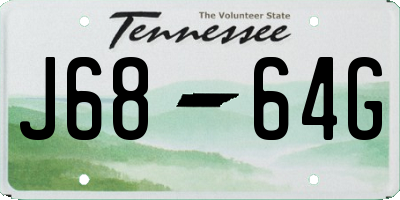 TN license plate J6864G