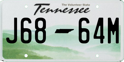 TN license plate J6864M