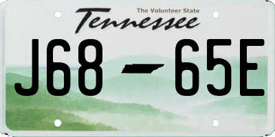 TN license plate J6865E