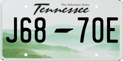TN license plate J6870E