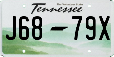 TN license plate J6879X
