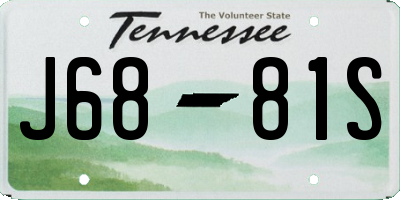 TN license plate J6881S