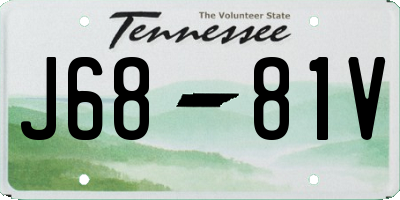 TN license plate J6881V