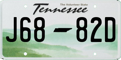 TN license plate J6882D