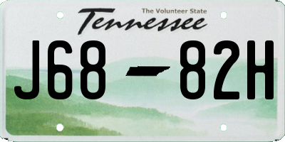 TN license plate J6882H