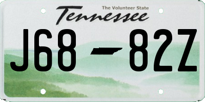 TN license plate J6882Z