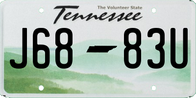 TN license plate J6883U