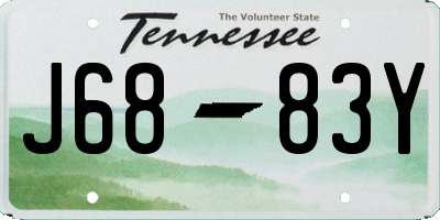 TN license plate J6883Y