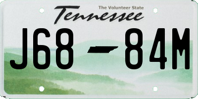 TN license plate J6884M