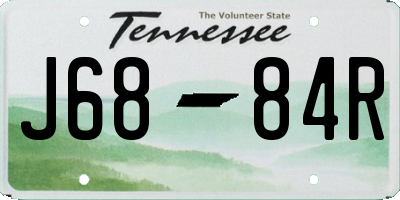 TN license plate J6884R