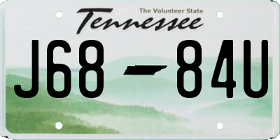 TN license plate J6884U