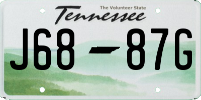TN license plate J6887G