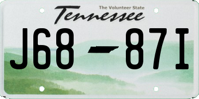 TN license plate J6887I