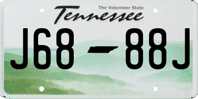 TN license plate J6888J