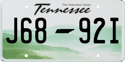TN license plate J6892I