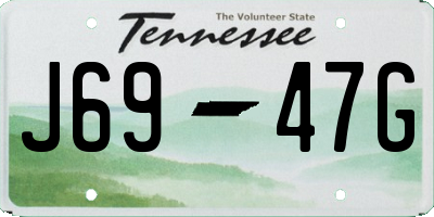 TN license plate J6947G