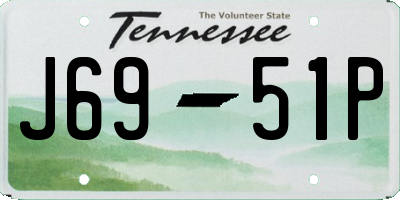 TN license plate J6951P