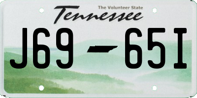 TN license plate J6965I