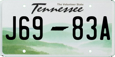 TN license plate J6983A