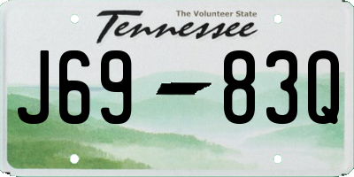 TN license plate J6983Q