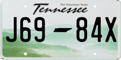 TN license plate J6984X