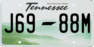 TN license plate J6988M