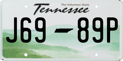 TN license plate J6989P